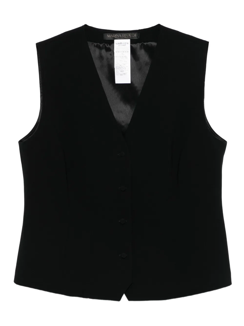 Marina Rinaldi button-fastening sleeveless vest | Black | Image 1