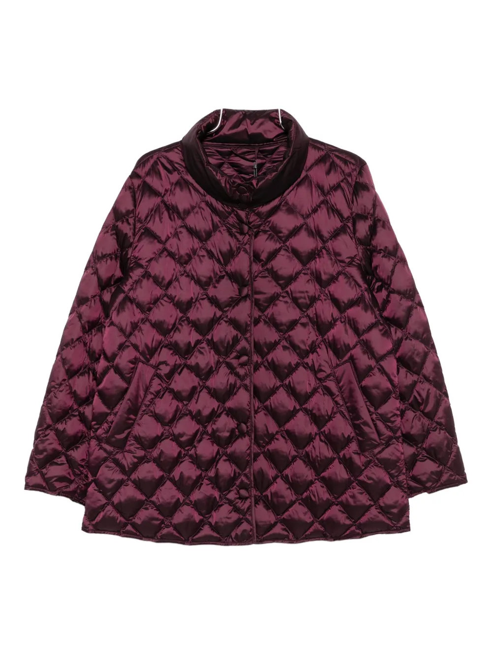 Marina Rinaldi quilted diamond-pattern jacket | Purple | Image 1