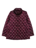 Marina Rinaldi quilted diamond-pattern jacket - Purple