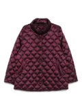 Marina Rinaldi quilted diamond-pattern jacket - Purple