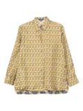 Max Mara printed button-down silk shirt - Yellow