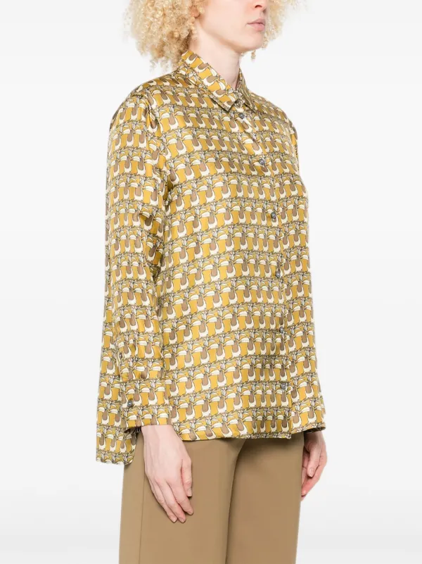 Max Mara プリント シルクシャツ | イエロー | FARFETCH JP