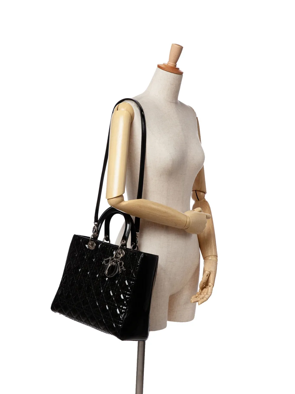 Christian Dior Pre-Owned 2011 Large Patent Cannage Lady Dior satchel | Pre-Owned | Image 2