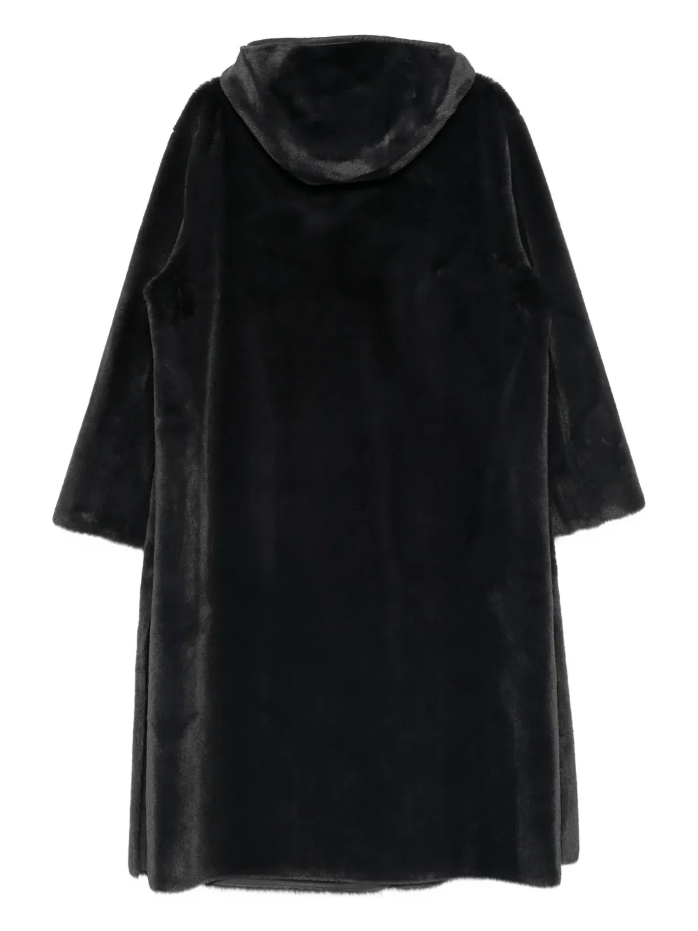 Marina Rinaldi Urbania Hooded Pocket Coat In Black