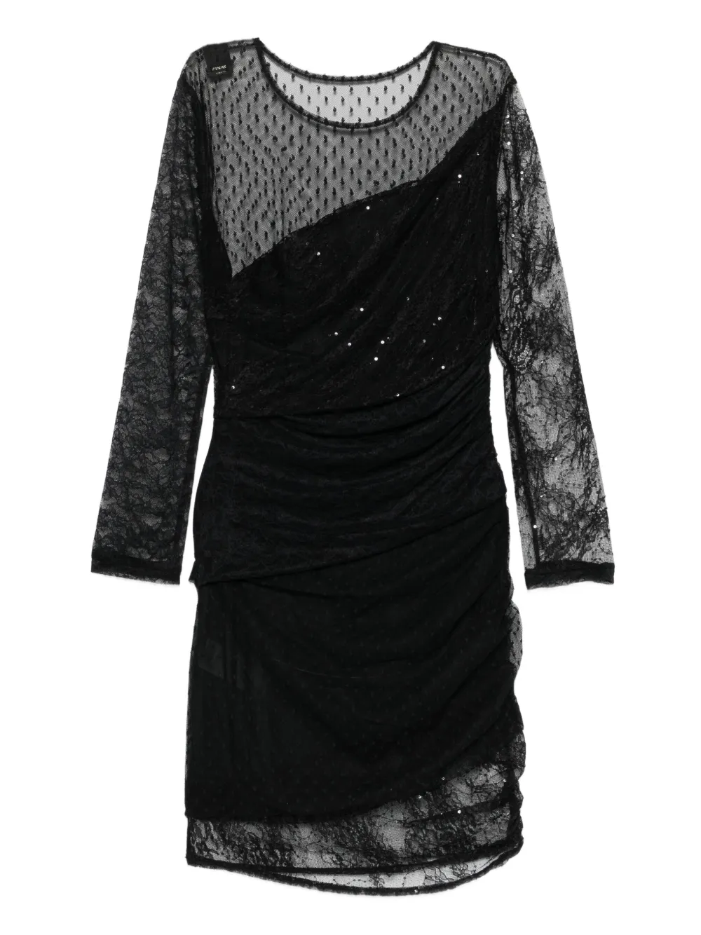PINKO sequin-embellished mesh-upper mini dress | Black | Image 1