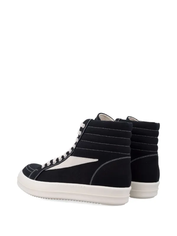 Rick Owens DRKSHDW High Vintage Canvas Sneakers Black FARFETCH BH