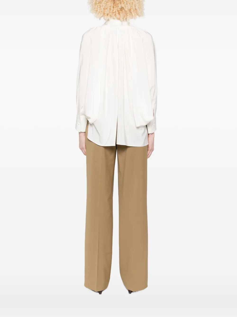 Max Mara Zijden tanktop met strikdetail Wit