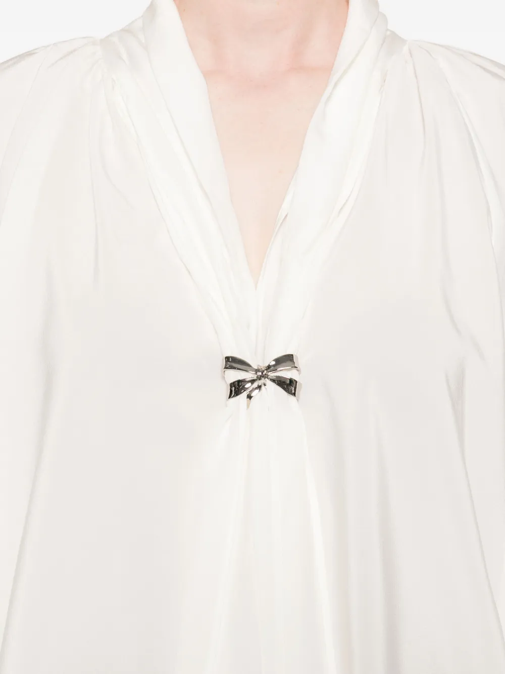 Max Mara Zijden tanktop met strikdetail Wit