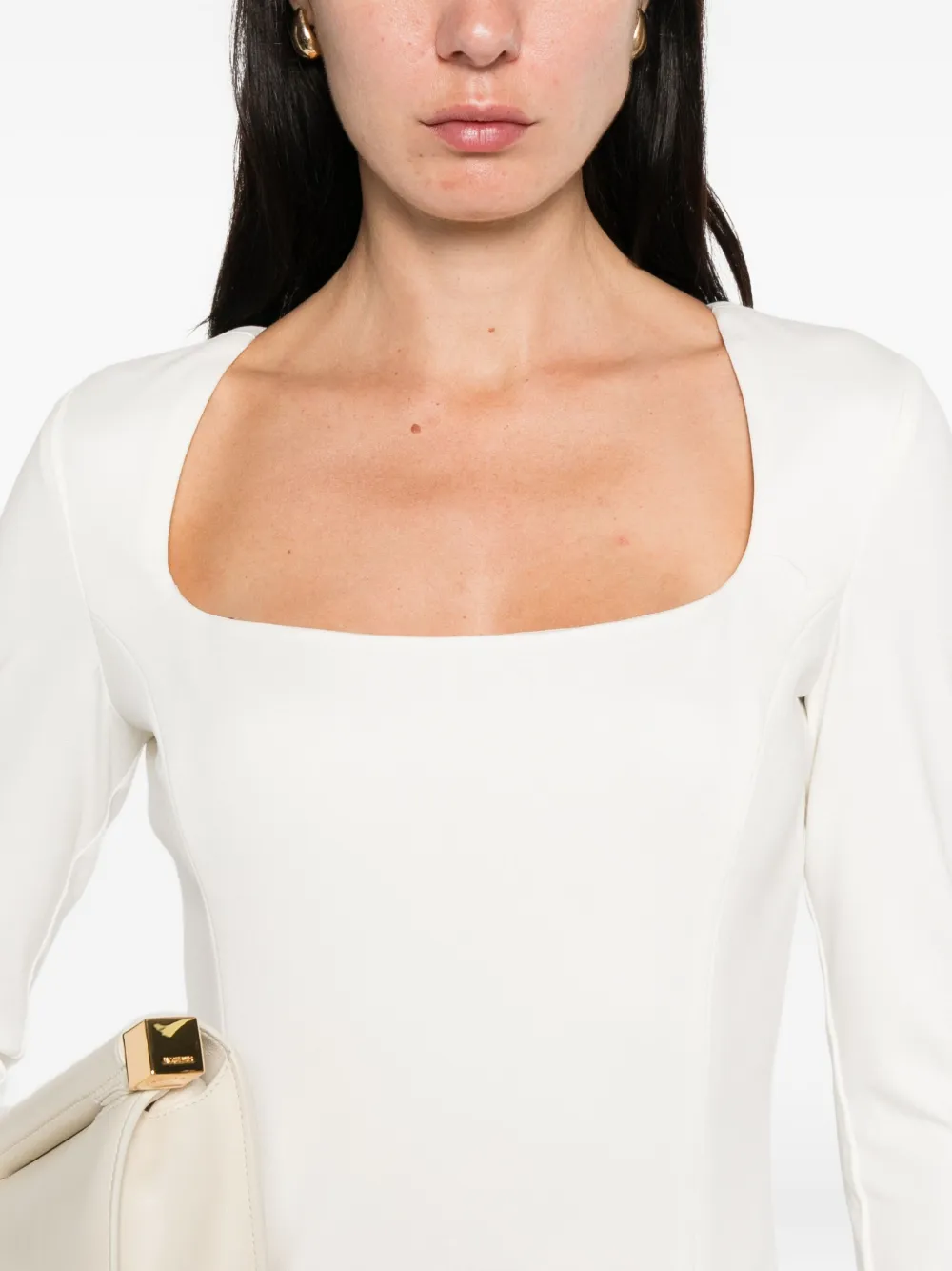 PINKO square-neck mini dress Wit