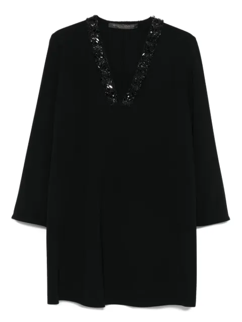 Marina Rinaldi embellished v-neck mini dress