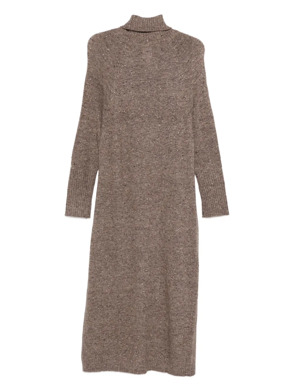 Marina Rinaldi Bard roll-neck midi dress - Bruin