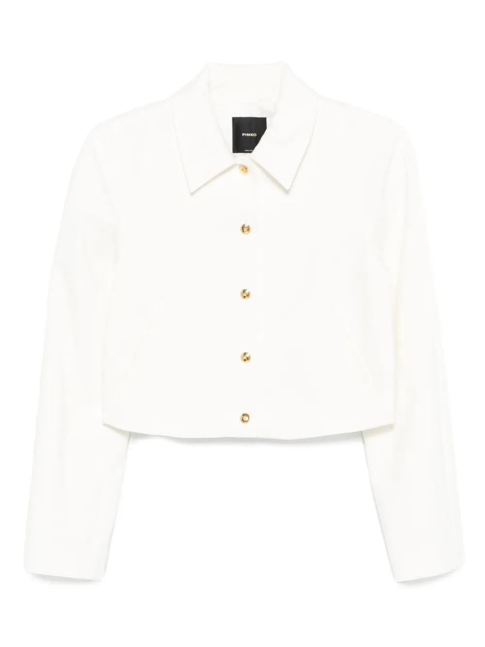 PINKO Cropped jack met knopen Wit