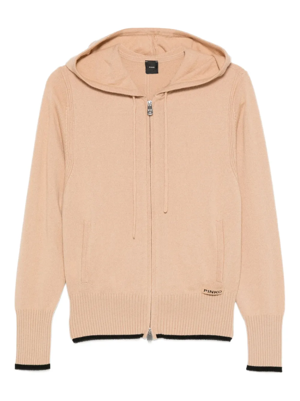 PINKO zip-up knitted hoodie | Neutrals | Image 1