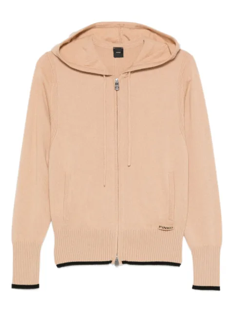 PINKO zip-up knitted hoodie