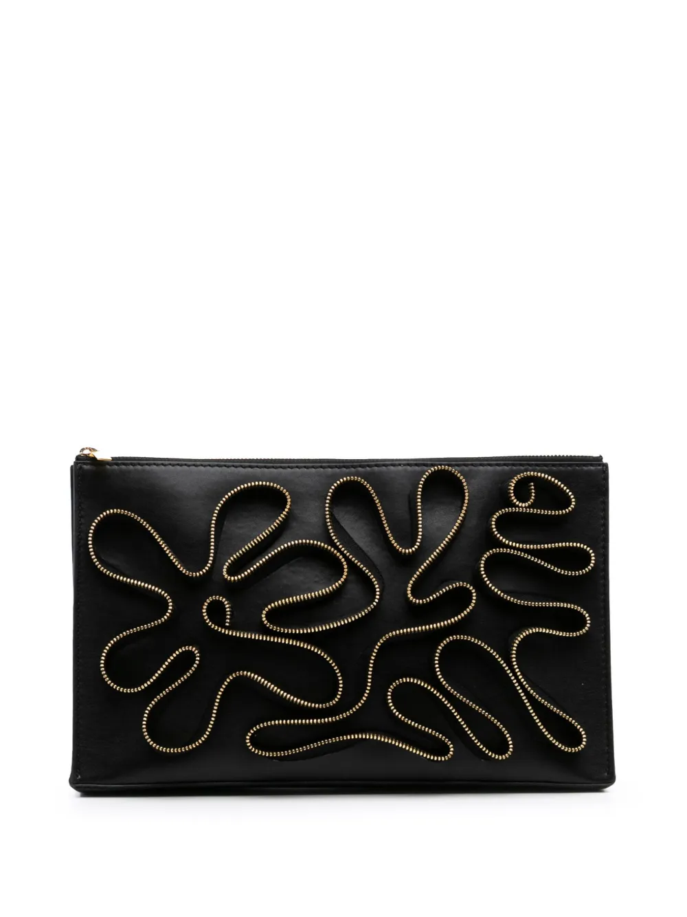 Stella McCartney Pre-Owned 2000-2024 Faux Nappa Cavendish Zipper clutch bag - Nero