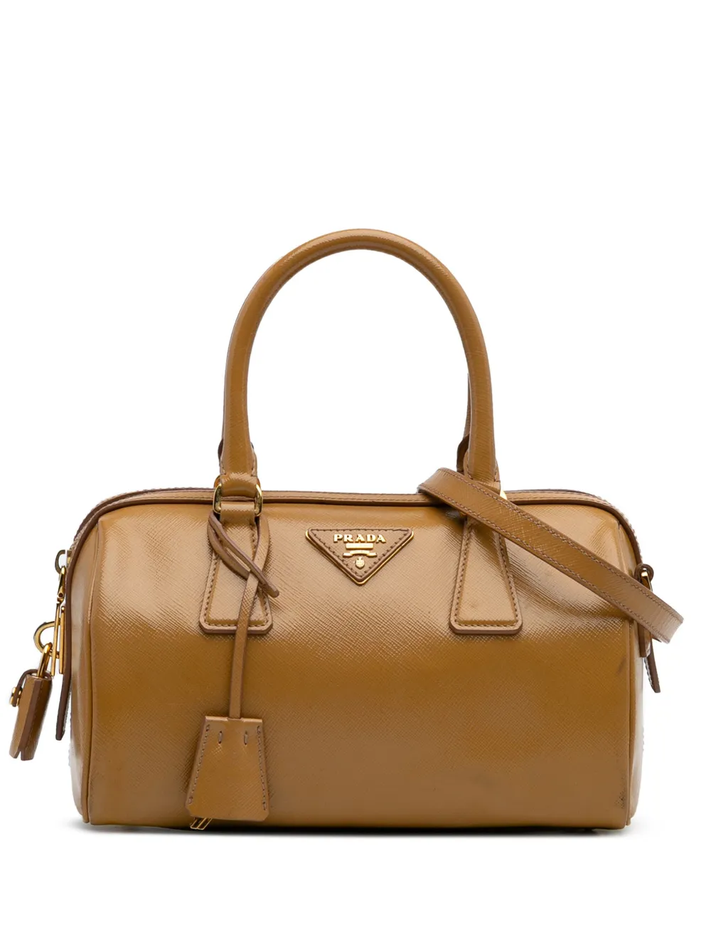 Prada Pre-Owned 2010-2024 Saffiano Vernice satchel | Brown | Image 1