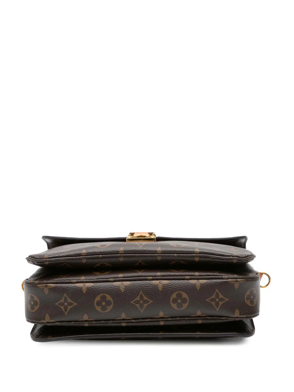 Pre-owned Louis Vuitton 2018 Monogram Pochette Metis Satchel In Brown