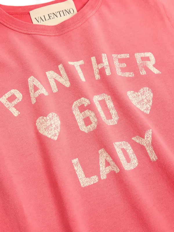 Valentino Garavani Panther Lady-print T-shirt | Red | FARFETCH