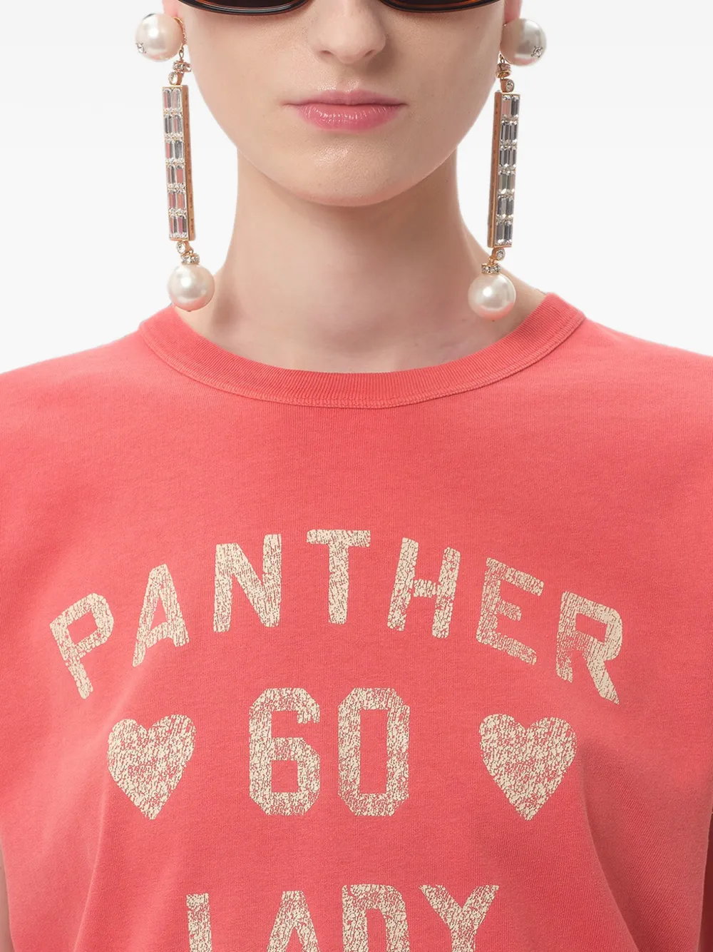 Valentino Garavani Panther Lady T-shirt Rood