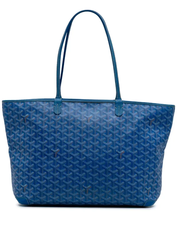 Goyard Artois Pm Navy GOYARD Artois PM Tote Bag Shoulder PVC