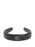 Valentino Garavani stud-embellished leather headband - Black