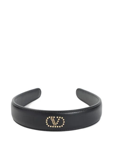 Valentino Garavani stud-embellished leather headband