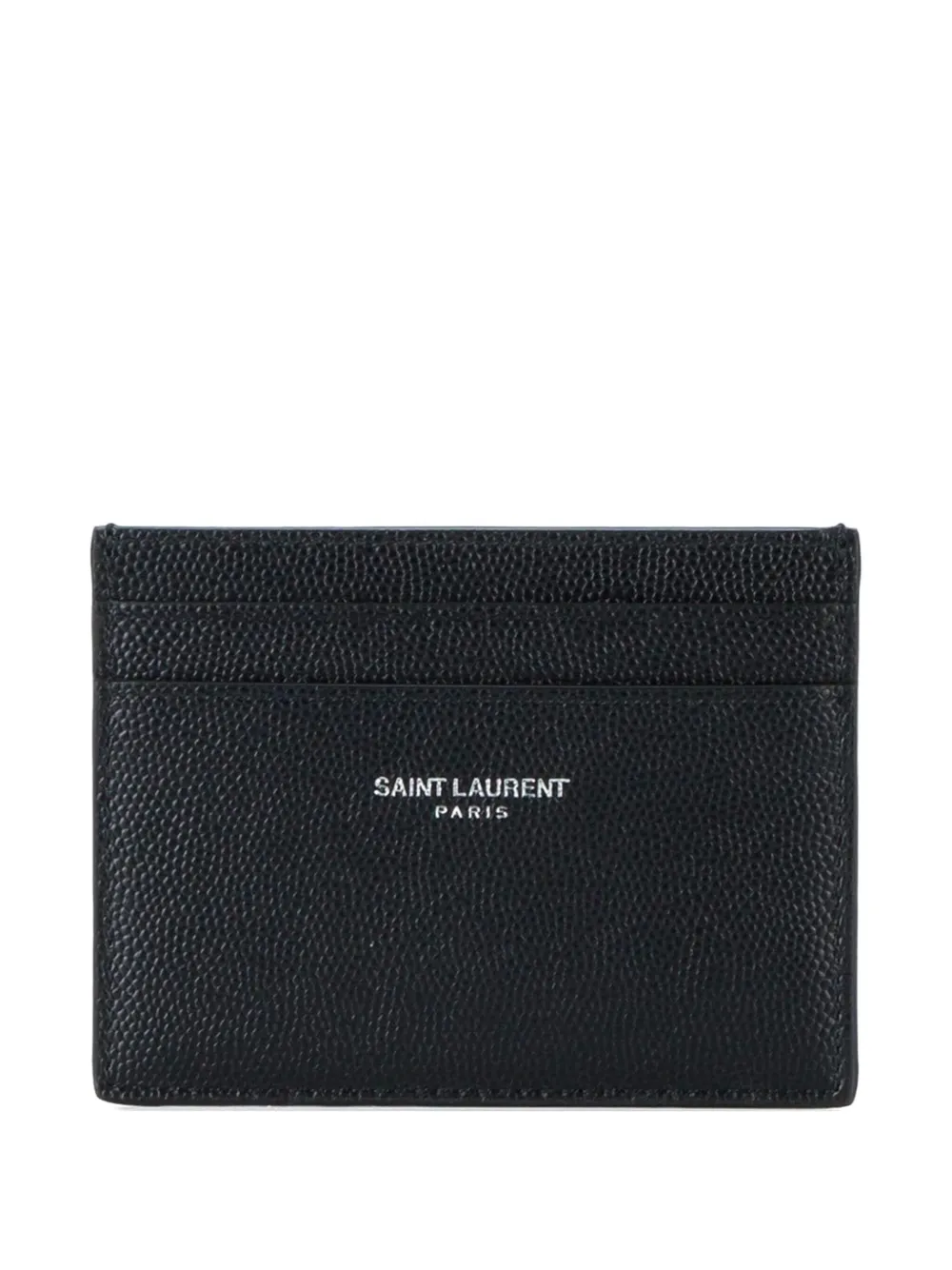 Saint Laurent Pasjeshouder van bewerkt leer Zwart