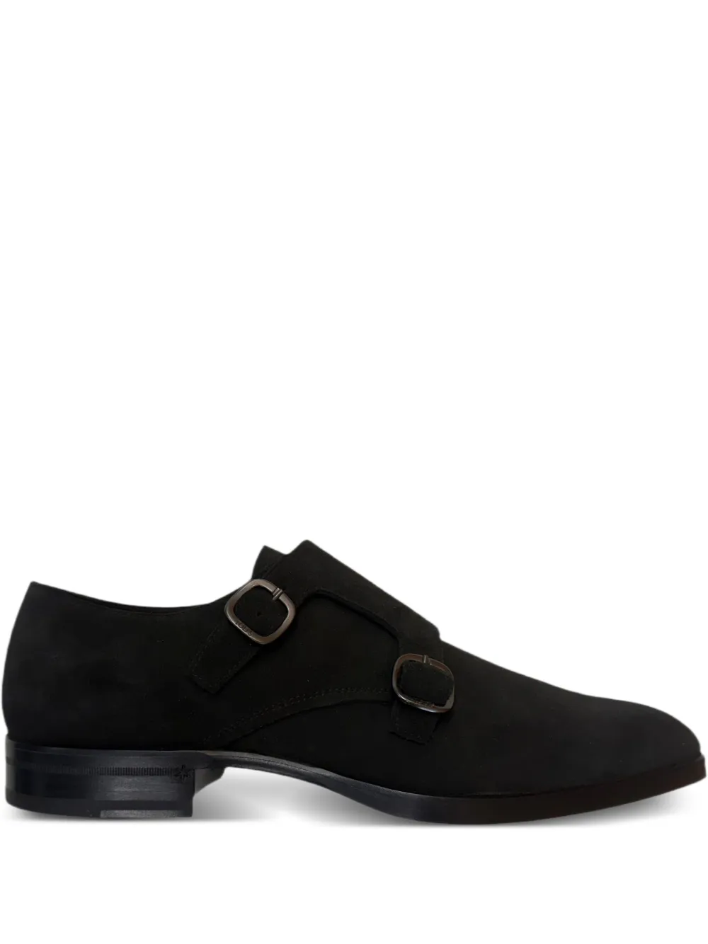 Tod's double-buckle leather monk shoes Black