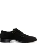 Tod's double-buckle leather monk shoes - Black