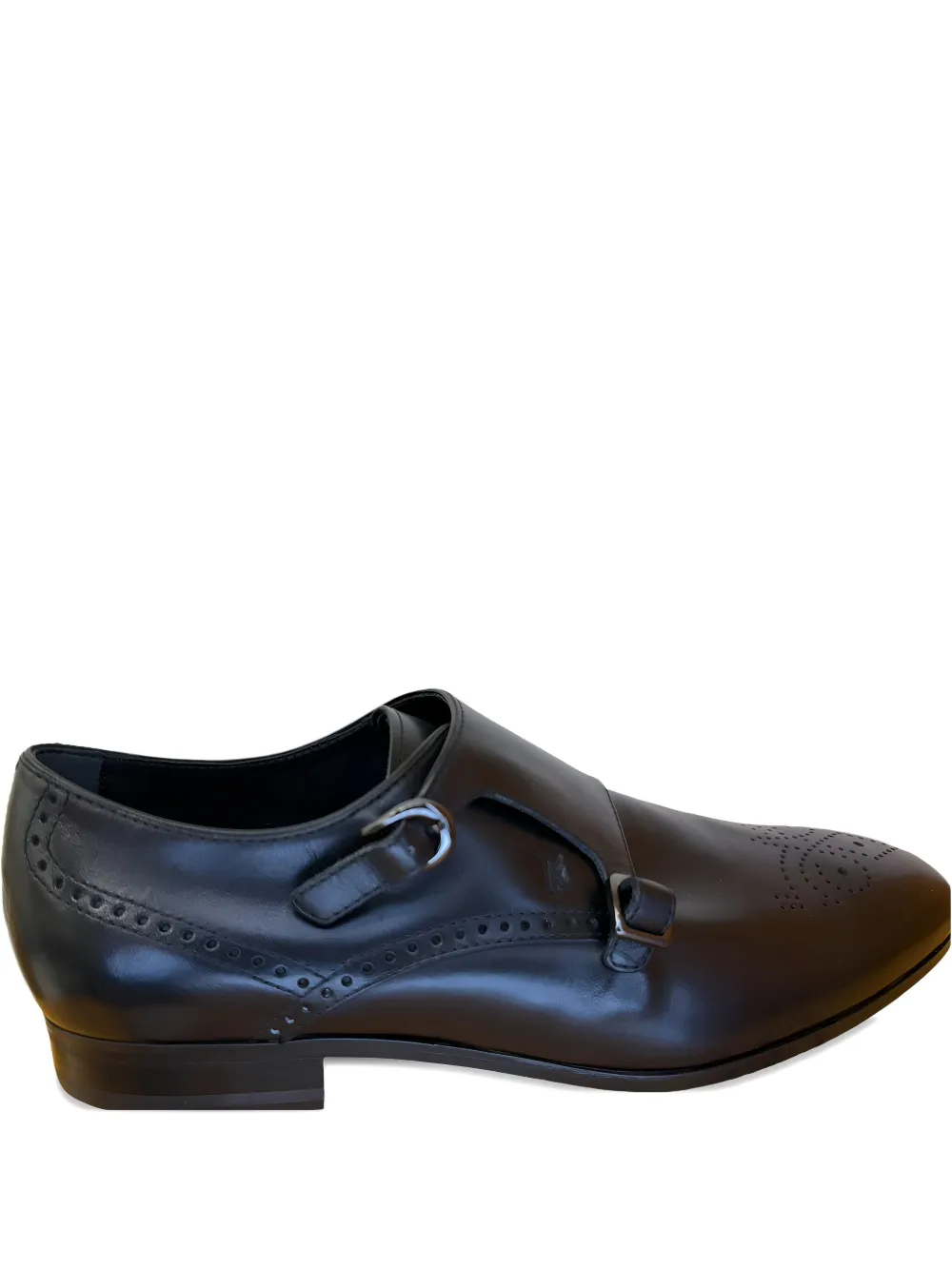 Tod's double-buckle brogue-detail loafers Black
