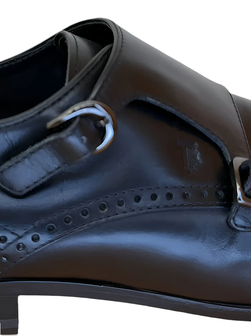 Tod's double-buckle brogue-detail loafers Black