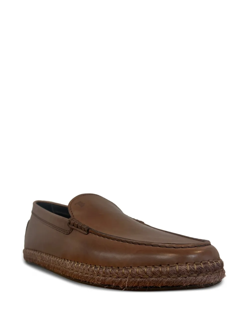 Tod's Leren mocassin loafers Bruin