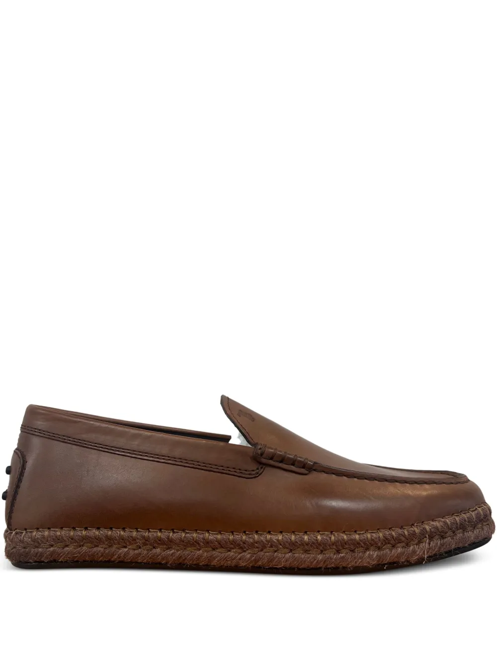 Tod's Leren mocassin loafers Bruin