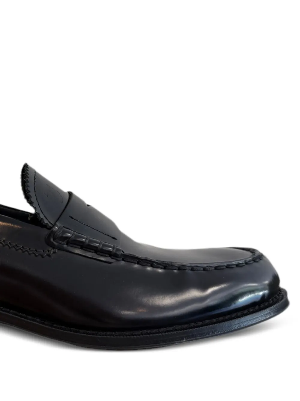 Tod's Leren penny loafers Zwart