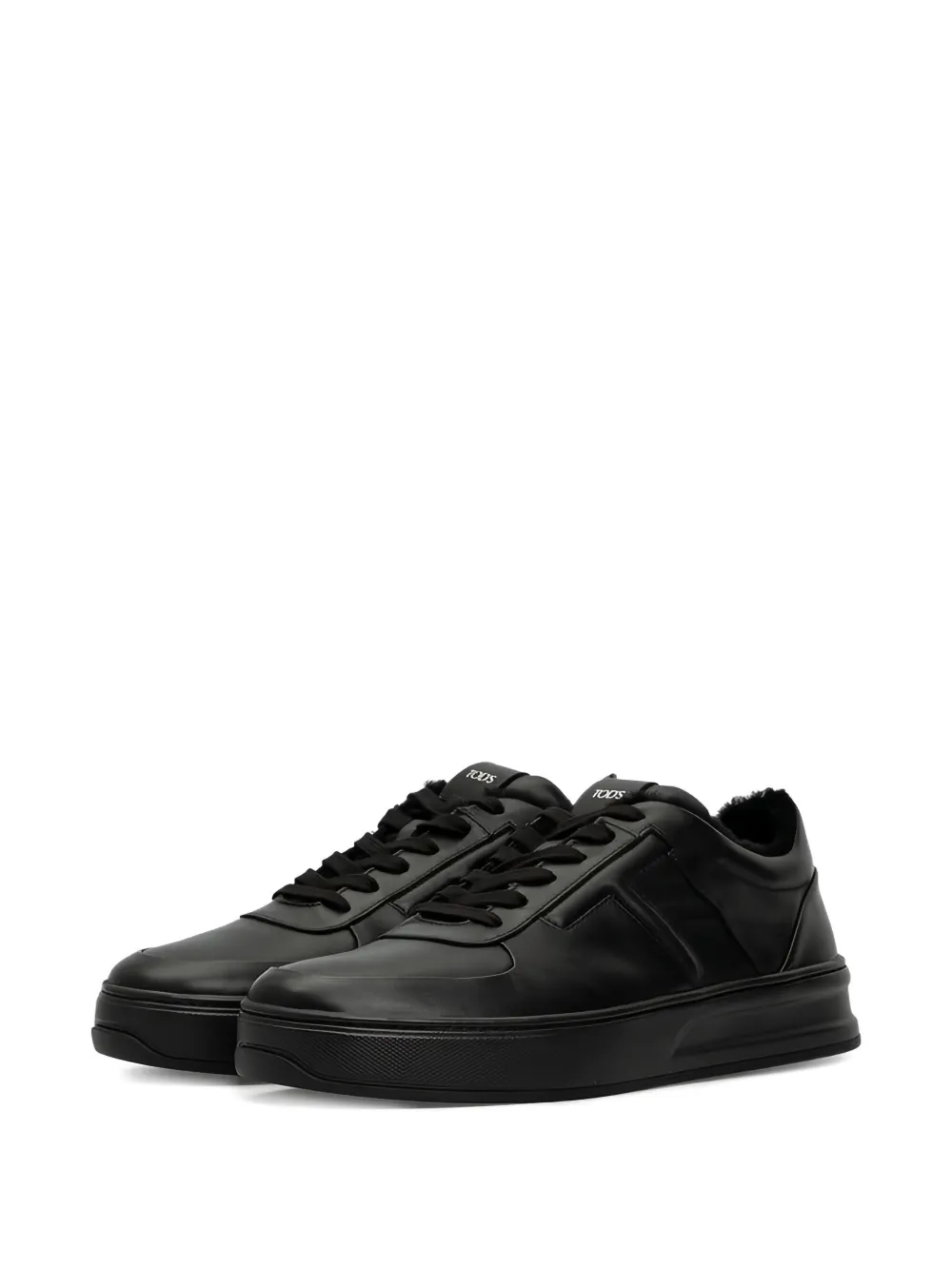 Tod's leather low-top seakers Black