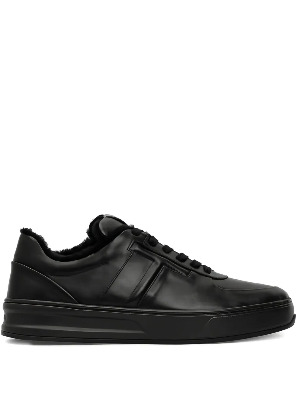 Tod's leather low-top seakers Black