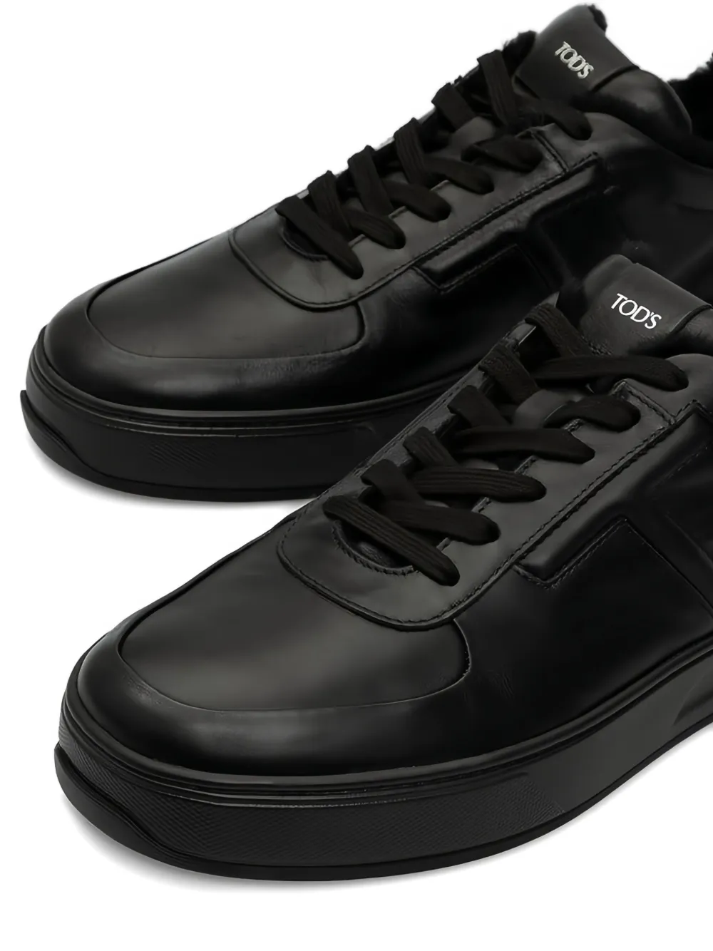 Tod's leather low-top seakers Black