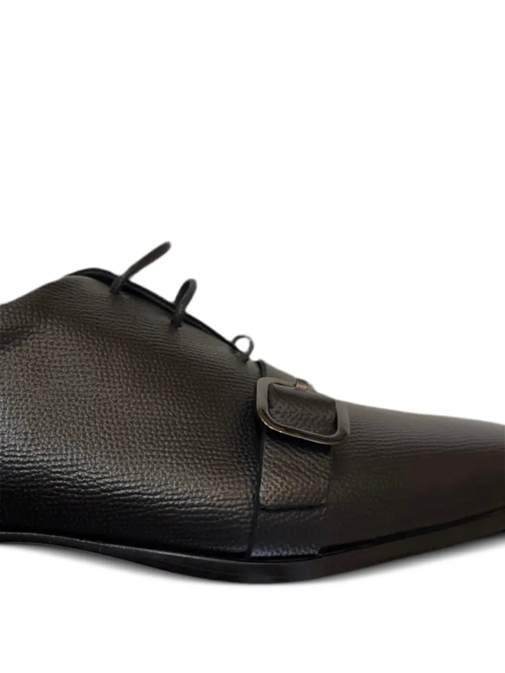 Tod's leather buckle-strap oxford shoes Black
