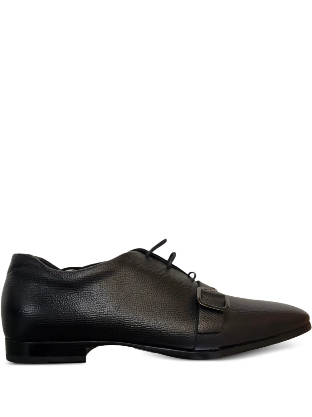 Tod's leather buckle-strap oxford shoes Black