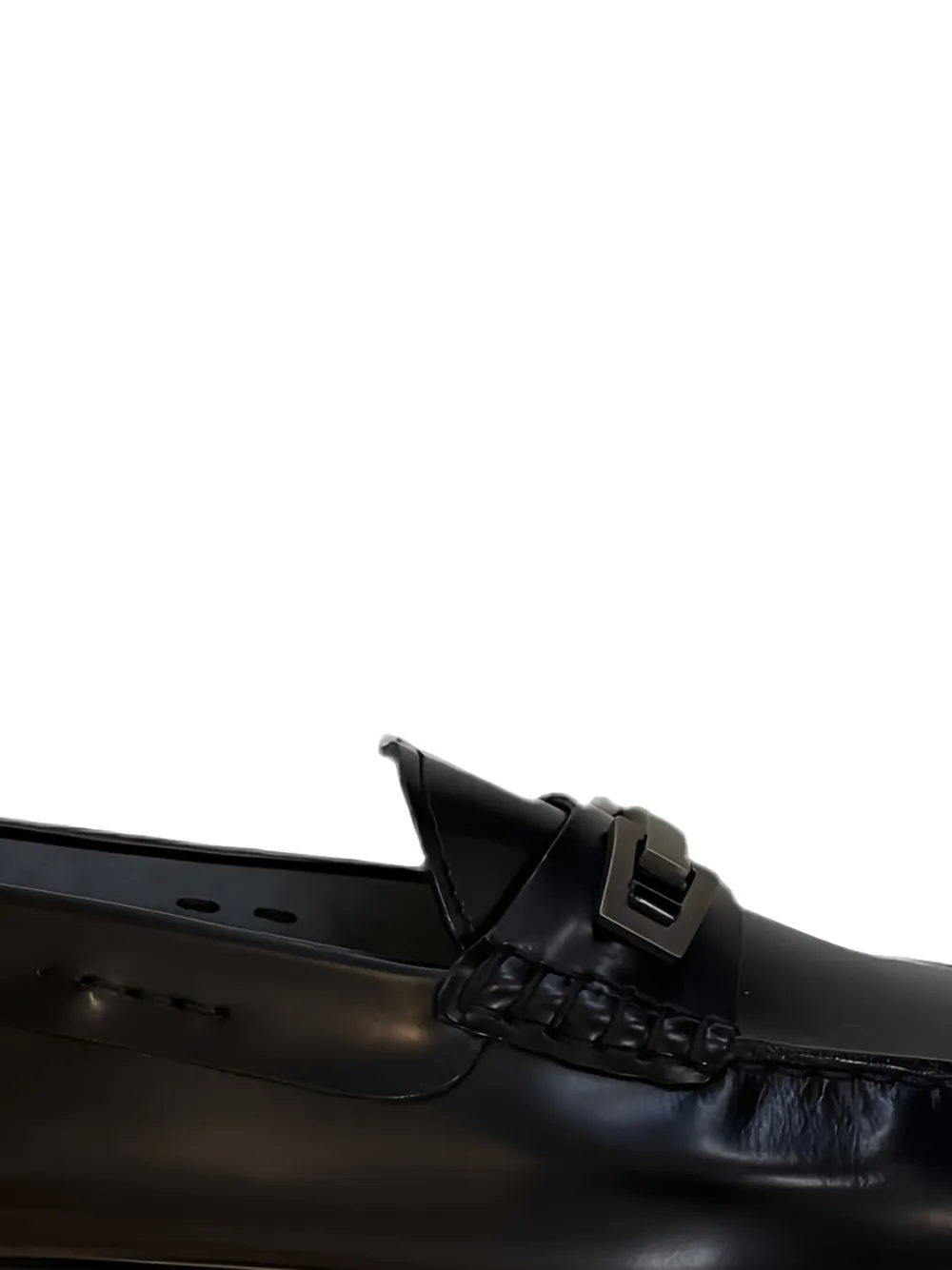 Tod's Leren loafers met gespdetail Zwart