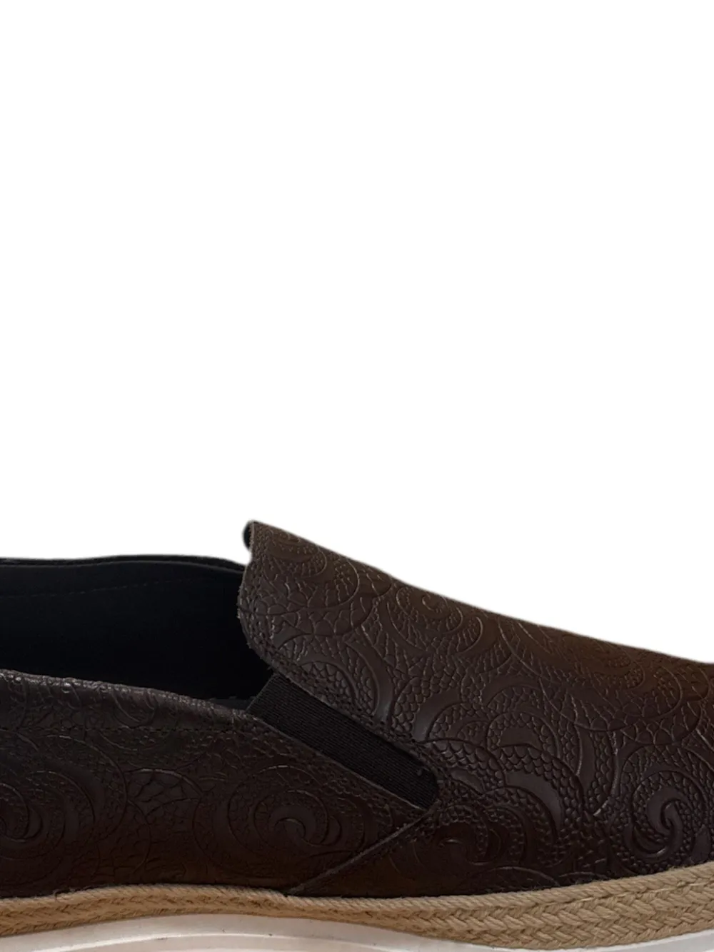 Tod's embossed-leather loafers Brown