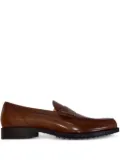 Tod's leather penny-strap loafers - Brown