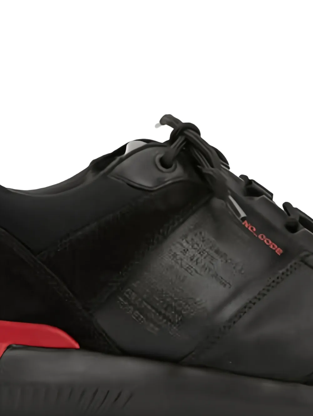 Tod's No_Code leren suède sneakers Zwart