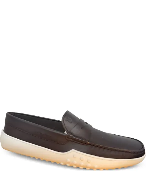 Tod's pebble-detail leather loafers