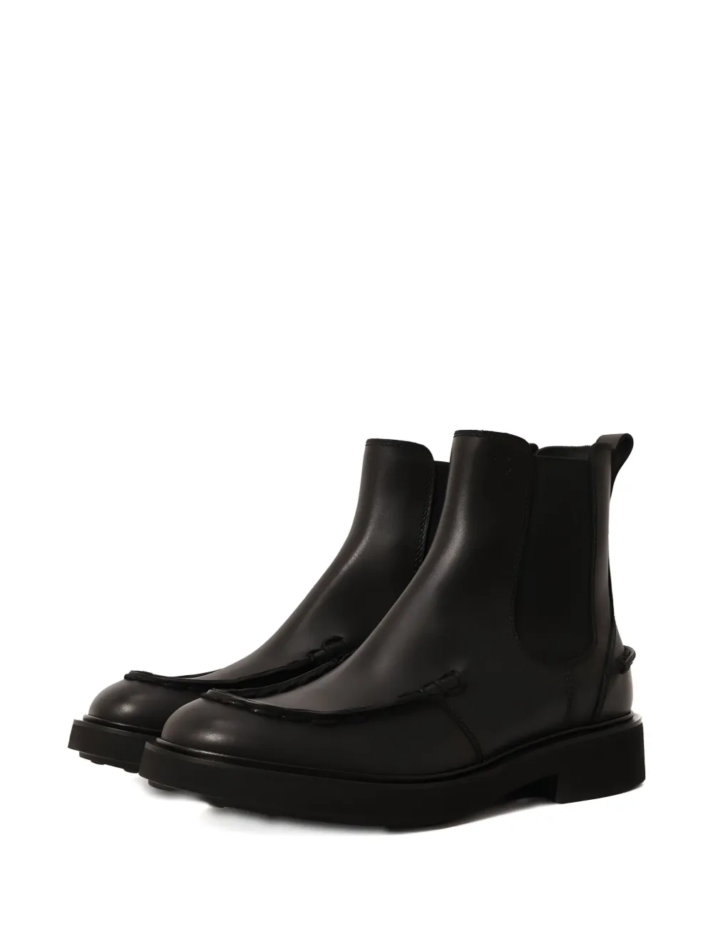 Tod's Elastic-panel Leather Boots In Black