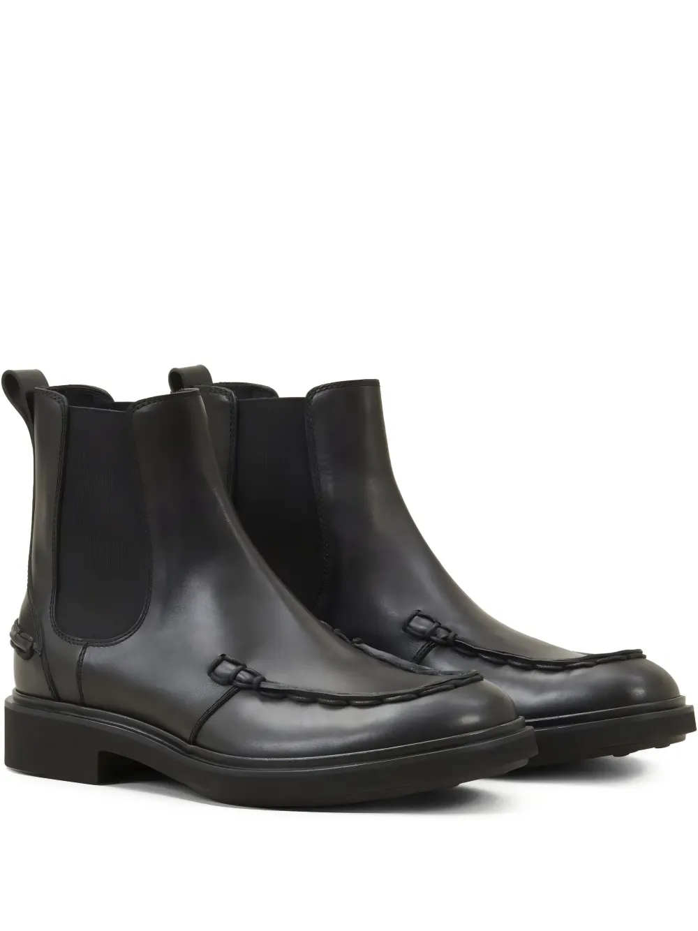 Tod's elastic-panel leather boots | Black | Image 1