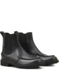 Tod's elastic-panel leather boots - Black