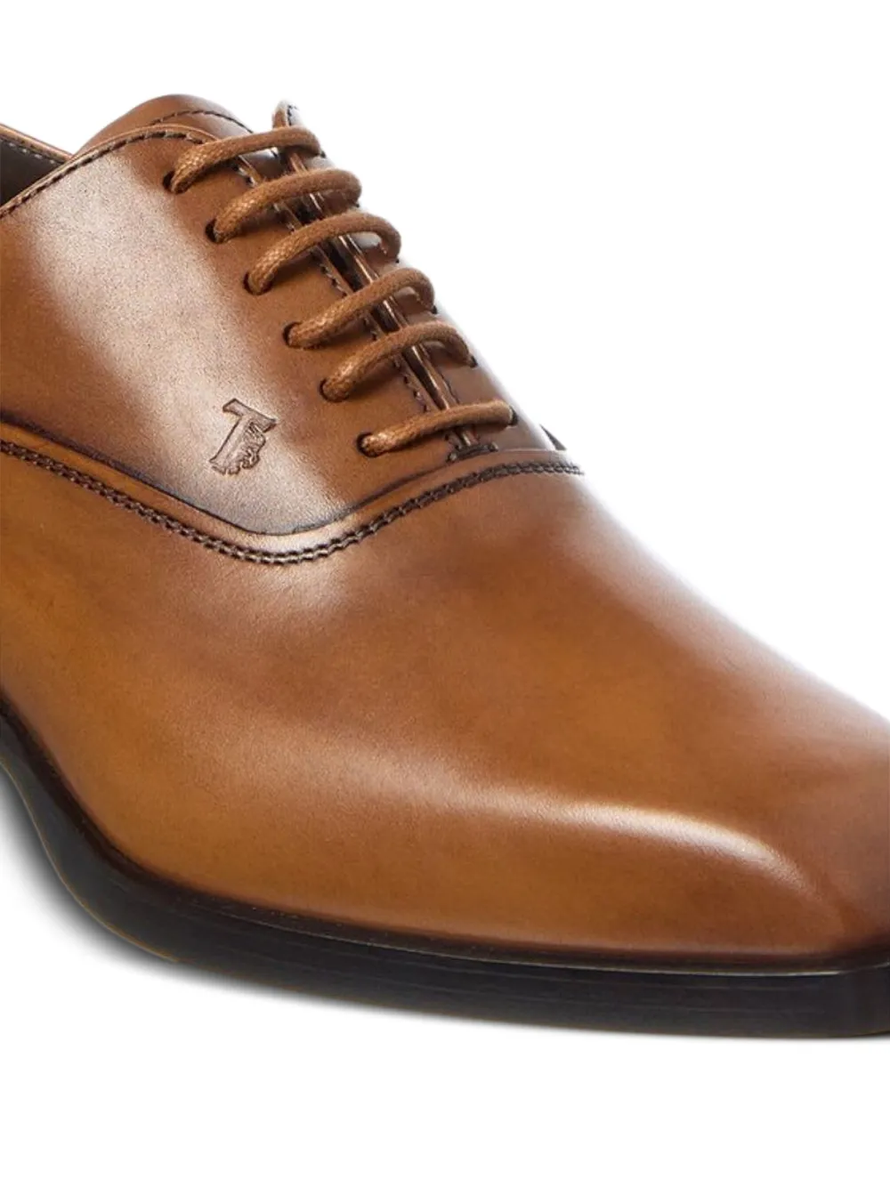 Tod's leather lace-up oxford shoes Brown
