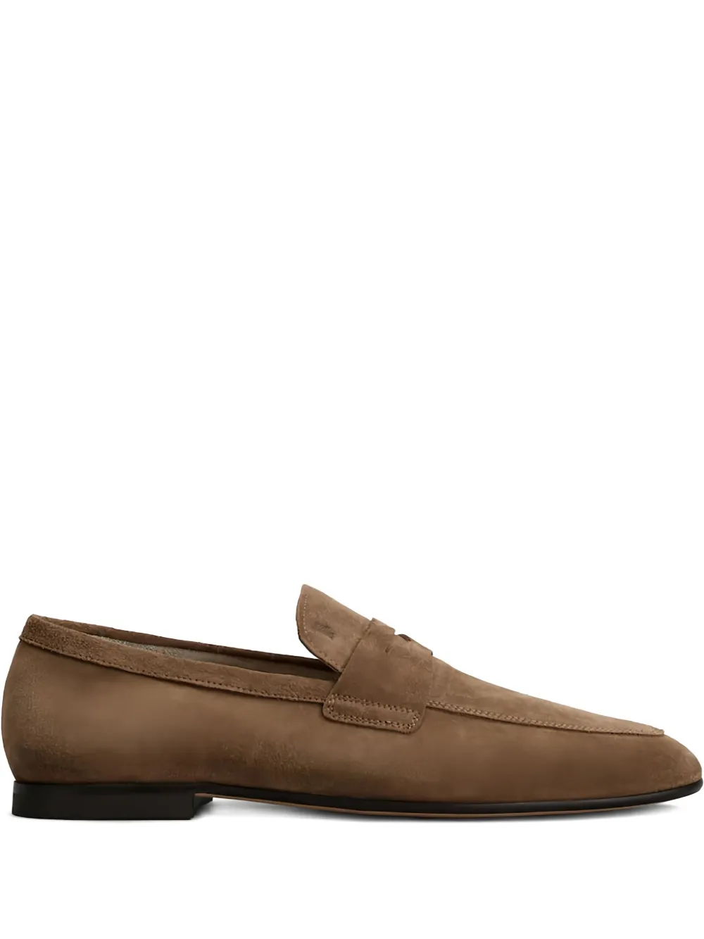 Tod's Suède loafers met penny-bandje Bruin