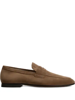 Tod\'s Suede Penny Loafers in Tan Brown Man BROWN Loafers in Suede XXM98L0KC00M8W13CS816 | Tods main image 3
